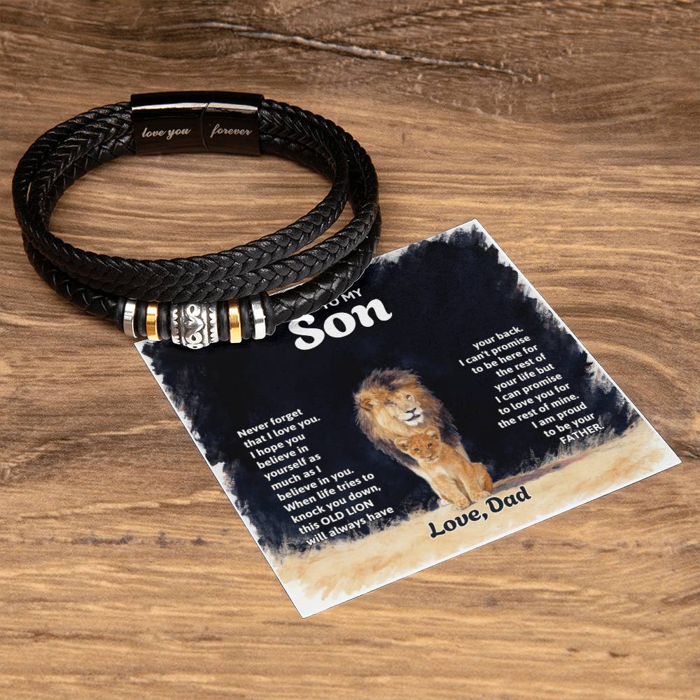 To my Son - Massage Card Bracelet