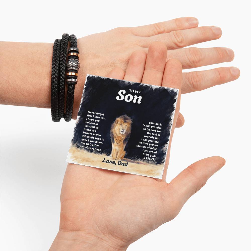 To my Son - Massage Card Bracelet