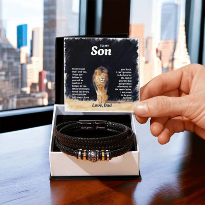 To my Son - Massage Card Bracelet