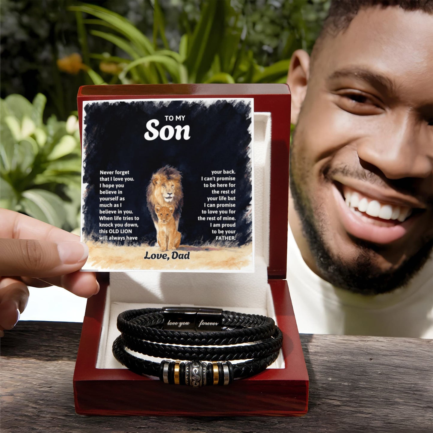 To my Son - Massage Card Bracelet