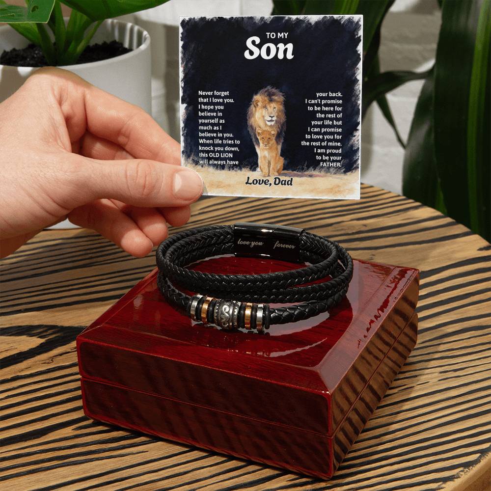 To my Son - Massage Card Bracelet