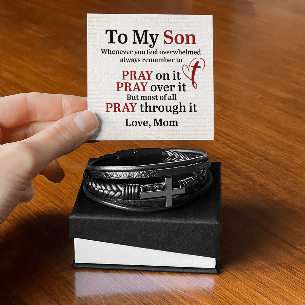 To my Son Massage card Bracelet