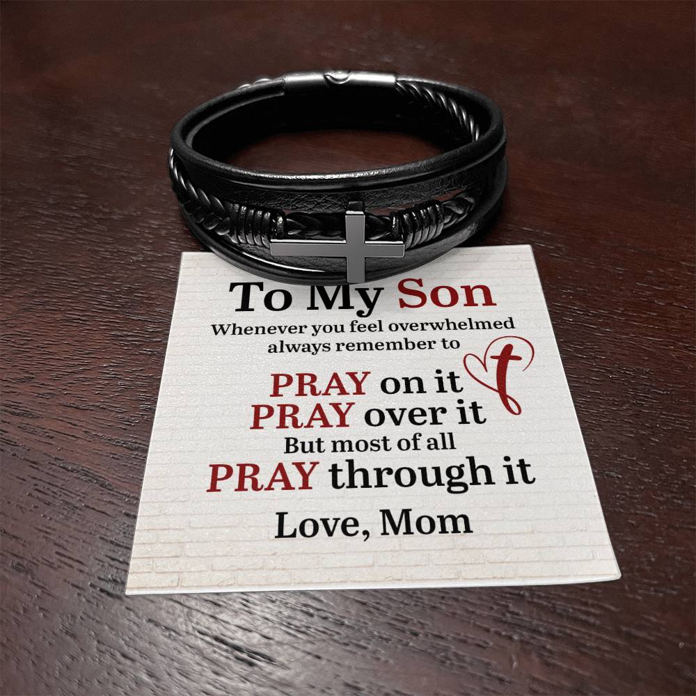 To my Son - Massage card Bracelet