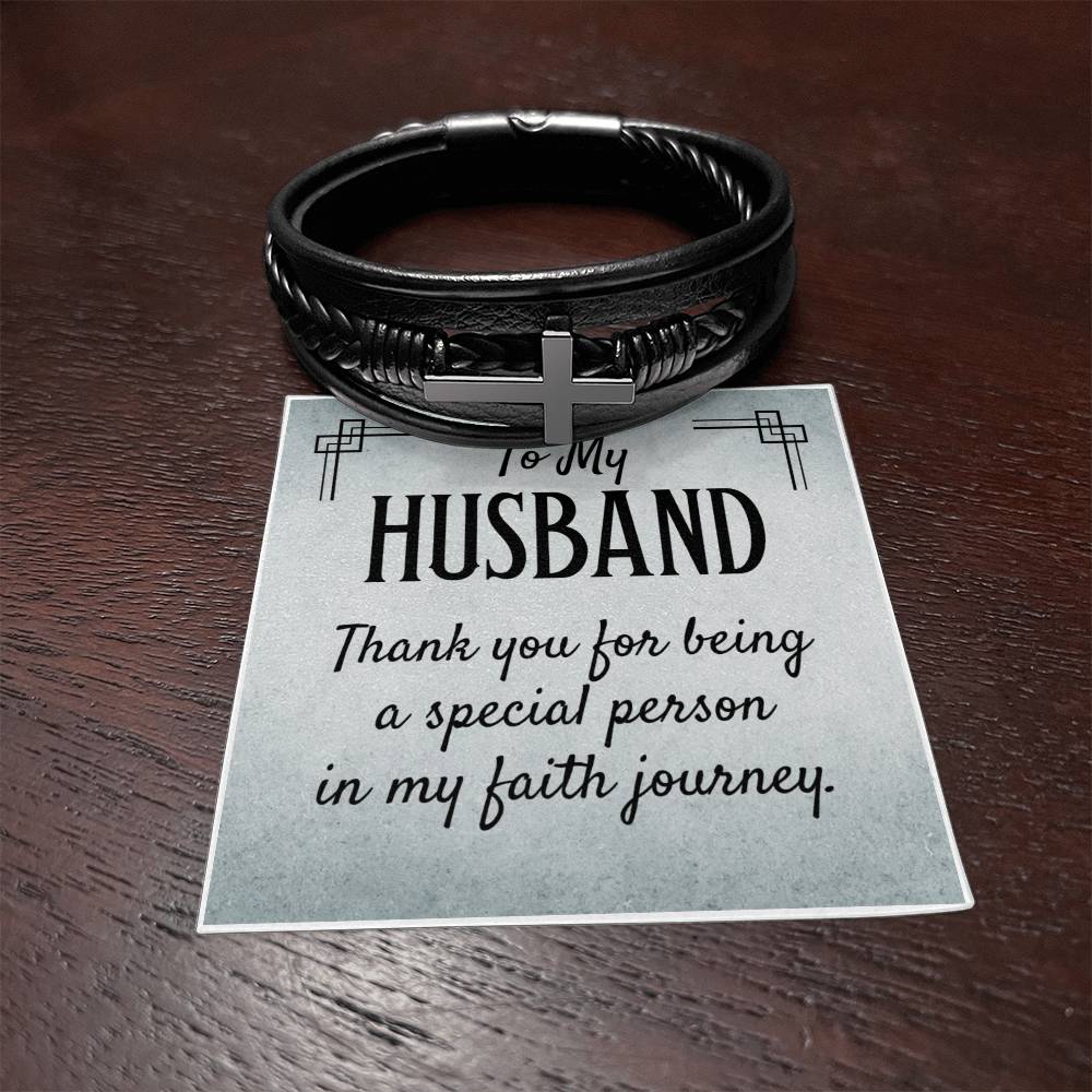 To my Husband - Message card Bracelet