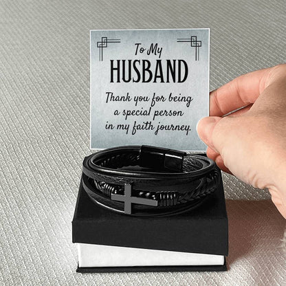 To my Husband - Message card Bracelet