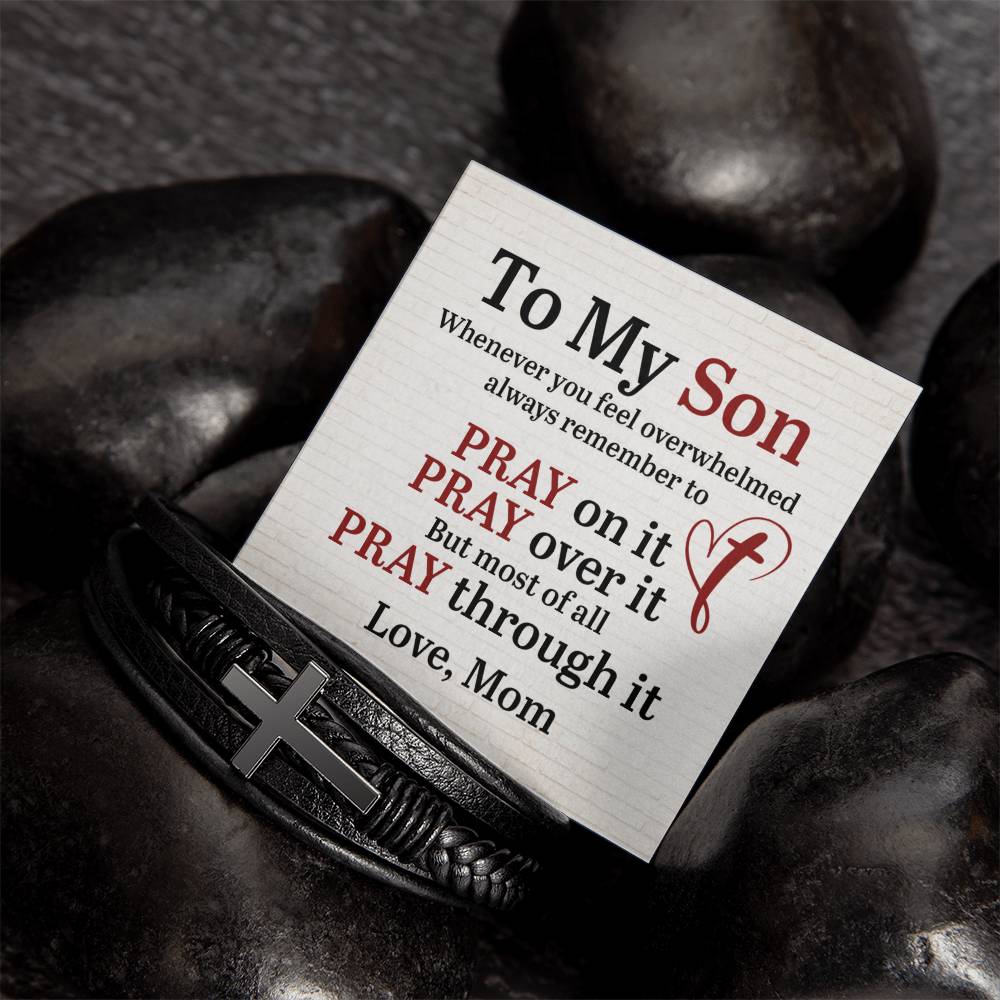 To my Son - Massage card Bracelet
