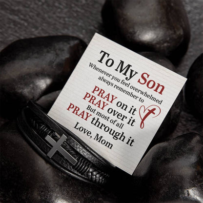 To my Son - Massage card Bracelet