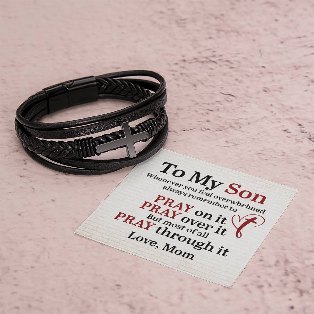 To my Son - Massage card Bracelet