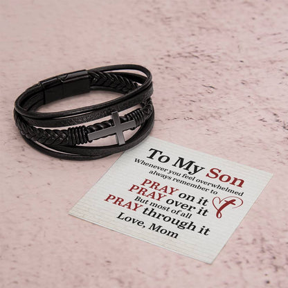 To my Son - Massage card Bracelet