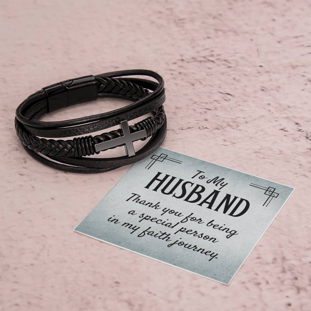 To my Husband - Message card Bracelet