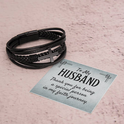 To my Husband - Message card Bracelet