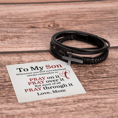 To my Son - Massage card Bracelet