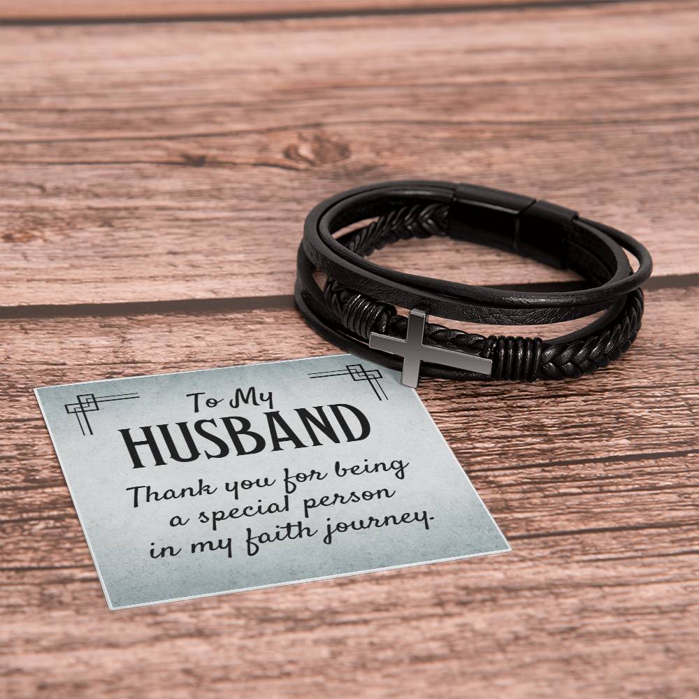 To my Husband - Message card Bracelet