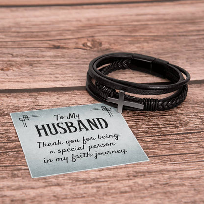 To my Husband - Message card Bracelet
