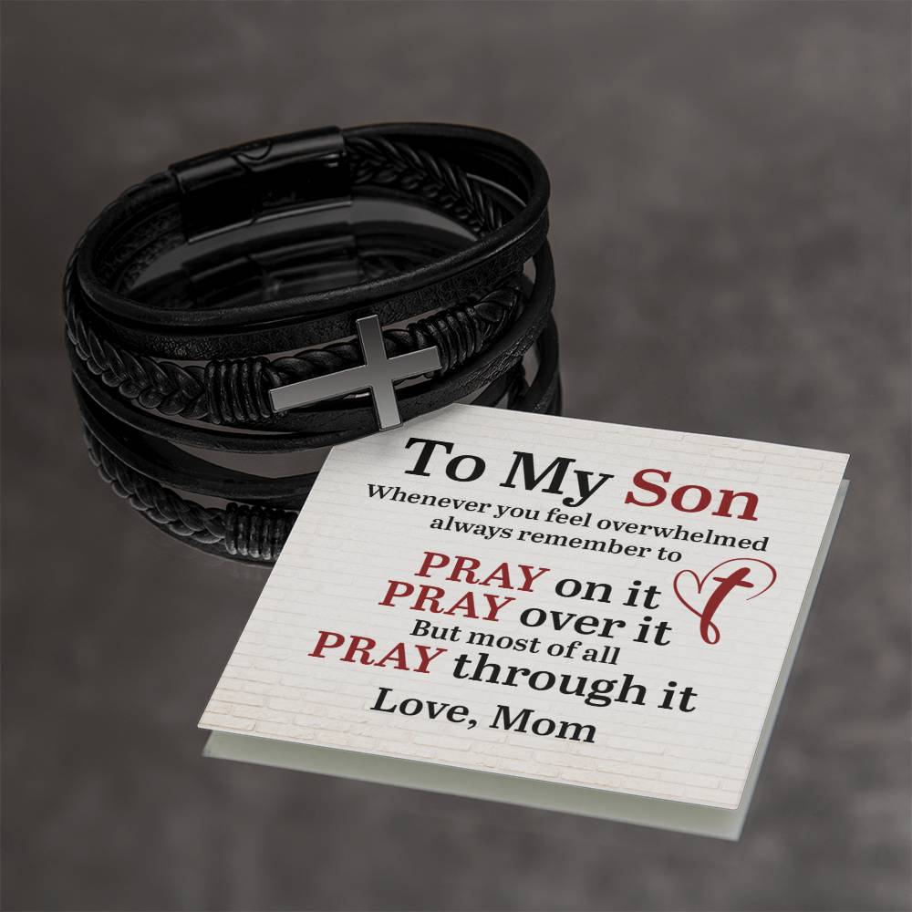 To my Son - Massage card Bracelet