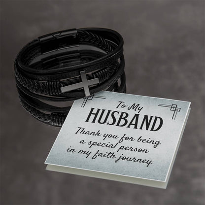 To my Husband - Message card Bracelet