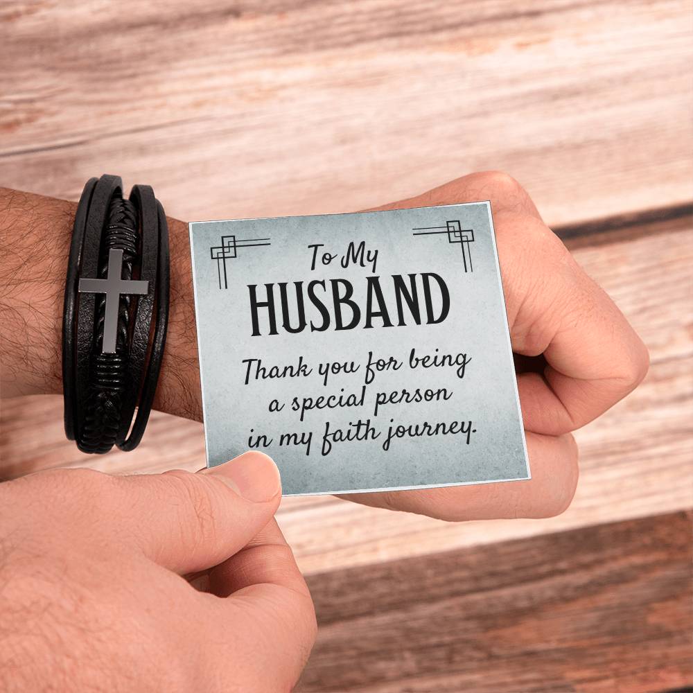 To my Husband - Message card Bracelet