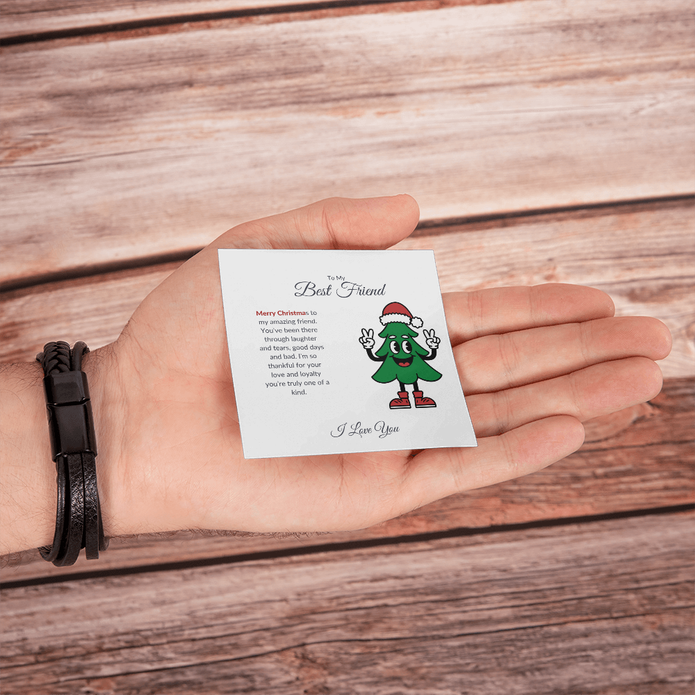 To My Best Friend – Merry Christmas Cross Bracelet