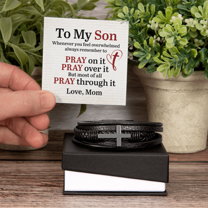 To my Son Massage card Bracelet