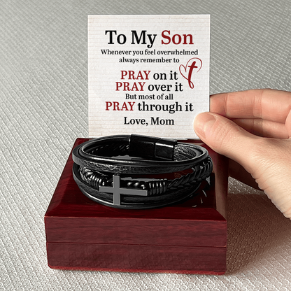 To my Son Massage card Bracelet