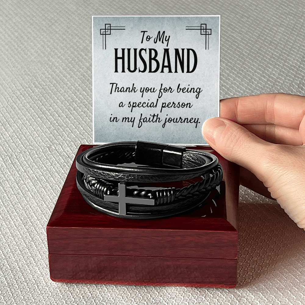 To my Husband Massage card Bracelet
