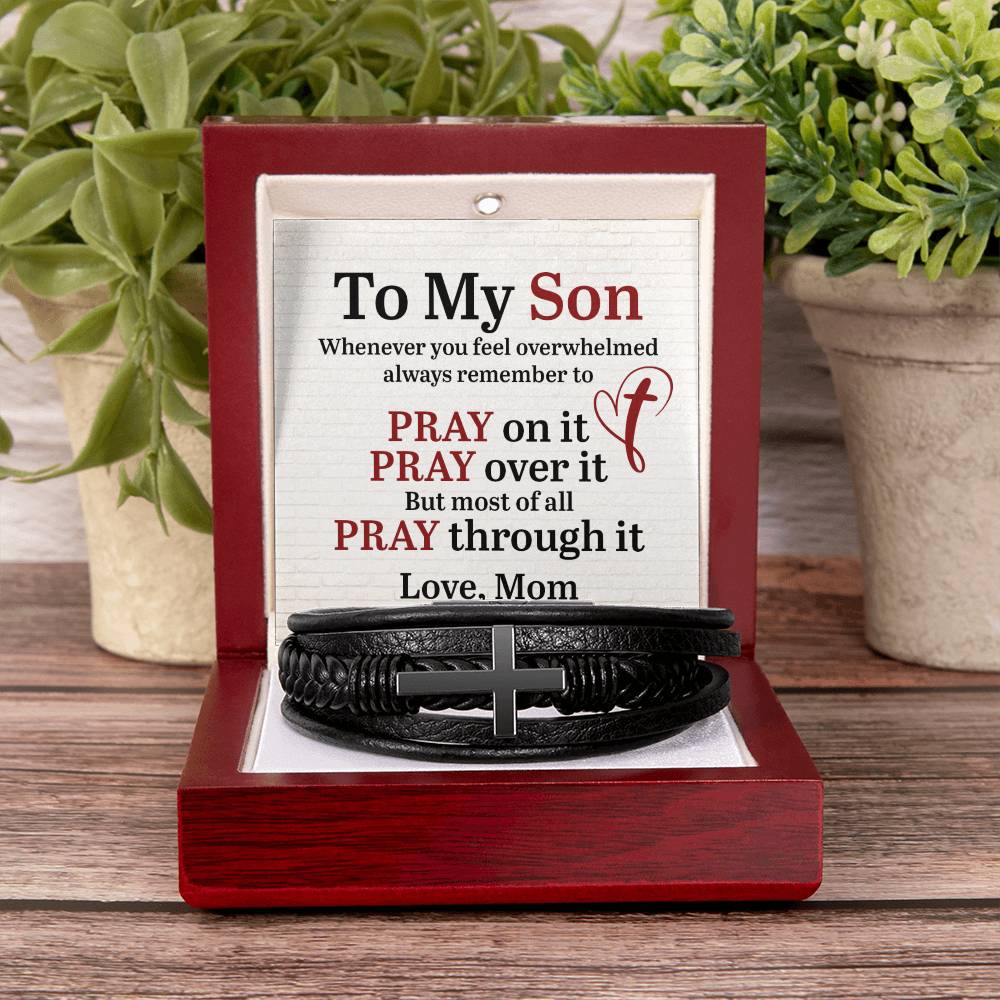 To my Son - Massage card Bracelet