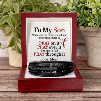To my Son - Massage card Bracelet