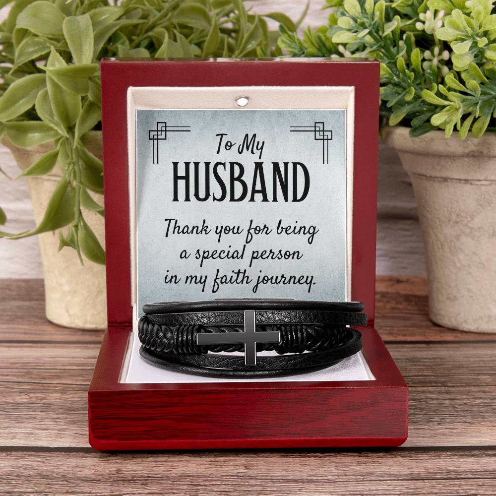 To my Husband - Message card Bracelet