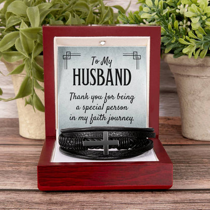 To my Husband - Message card Bracelet