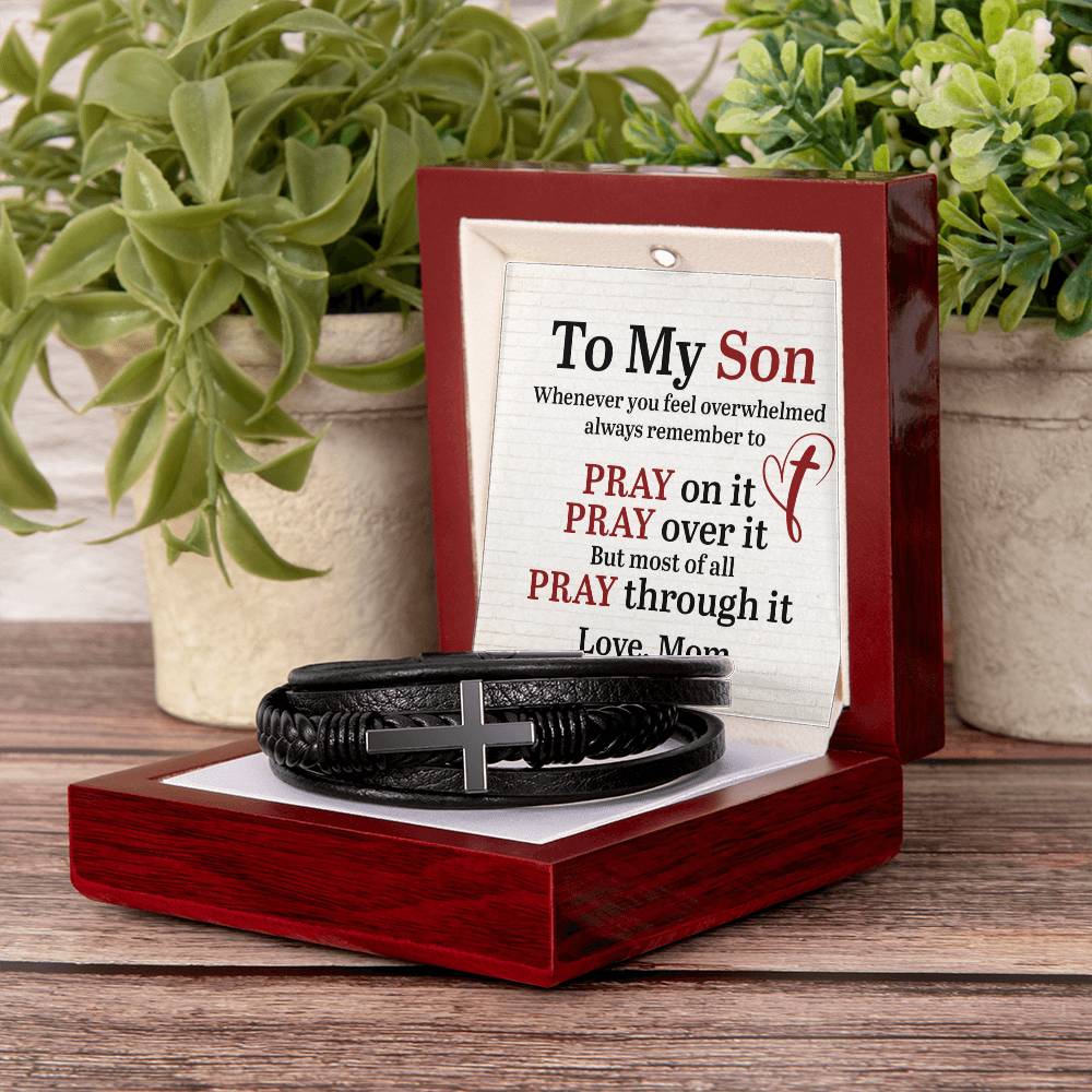 To my Son - Massage card Bracelet