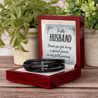 To my Husband - Message card Bracelet