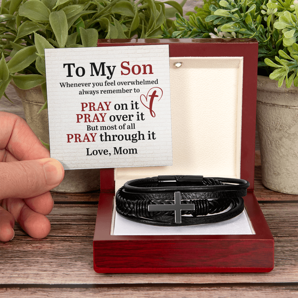 To my Son Massage card Bracelet