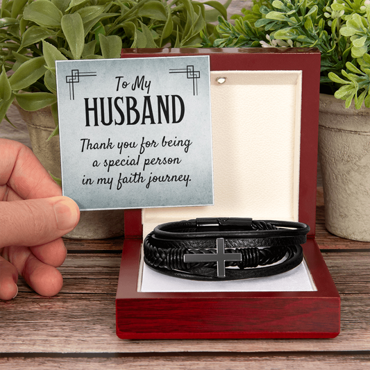To my Husband - Message card Bracelet