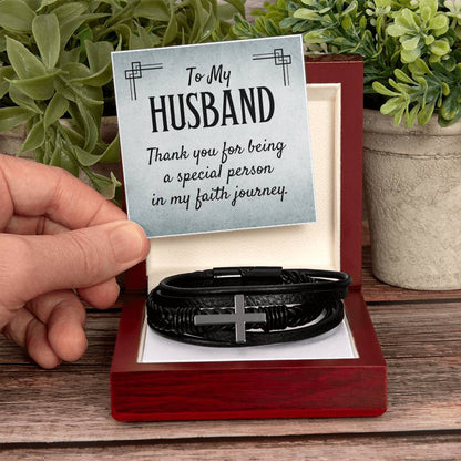 To my Husband - Message card Bracelet