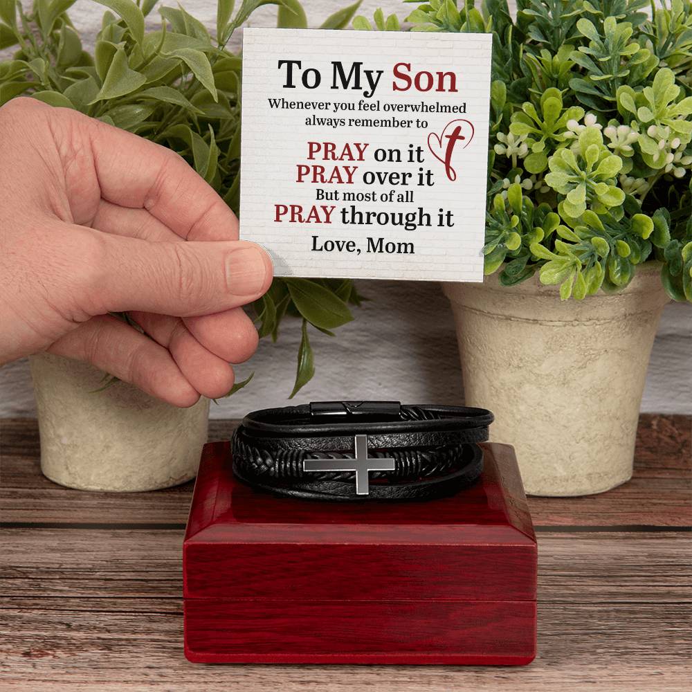 To my Son - Massage card Bracelet
