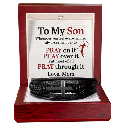 To my Son Massage card Bracelet
