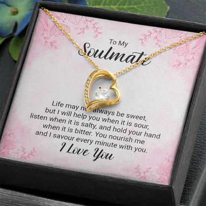 To my Soulmate Massage Card Necklace