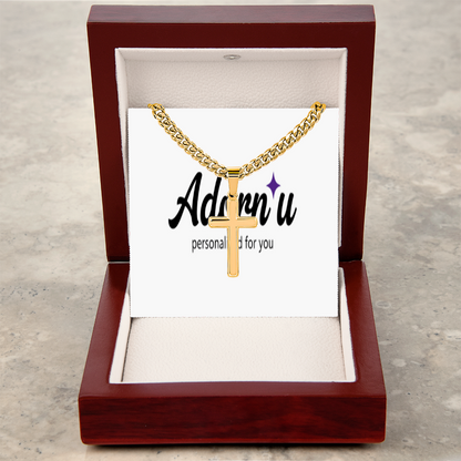 Artisan Cross with Cuban Link Chain