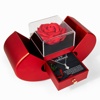 To My Girlfriend - Necklace and Heart Box gift set