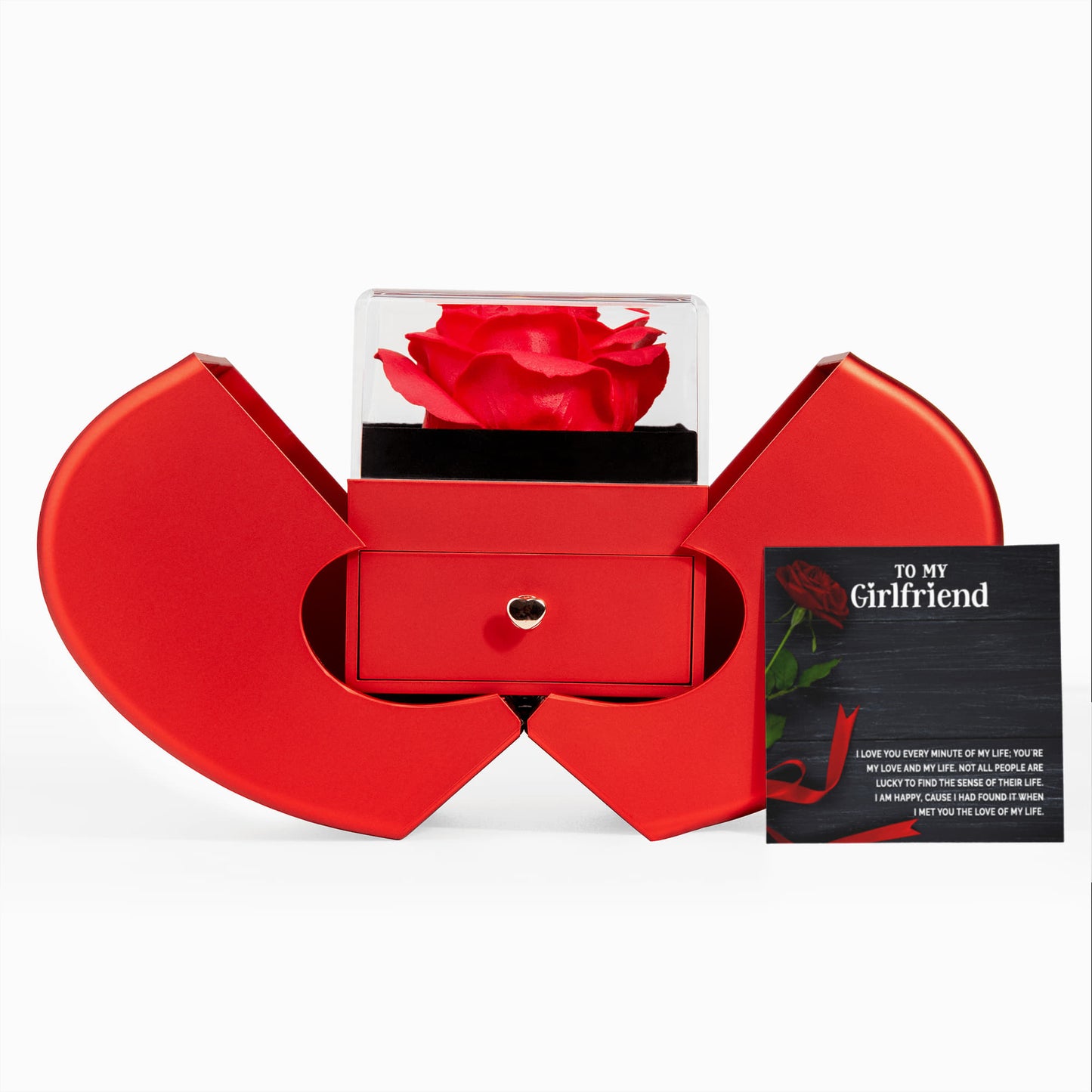 To My Girlfriend - Necklace and Heart Box gift set