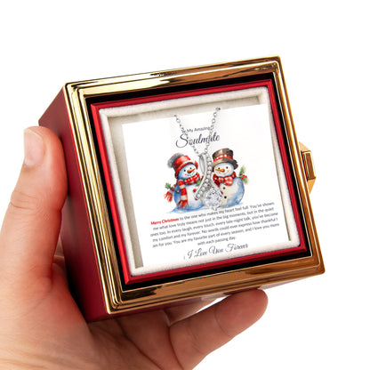 Christmas Gift for Soulmate – Necklace with Rose Gift Box