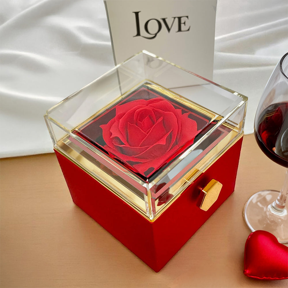 Christmas Gift for Soulmate – Necklace with Rose Gift Box