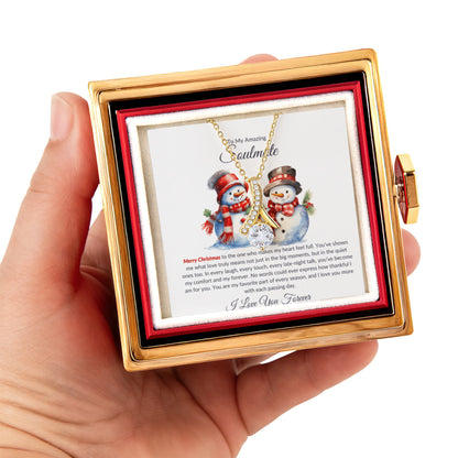 Christmas Gift for Soulmate – Necklace with Rose Gift Box