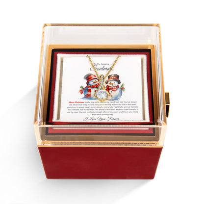 Christmas Gift for Soulmate – Necklace with Rose Gift Box