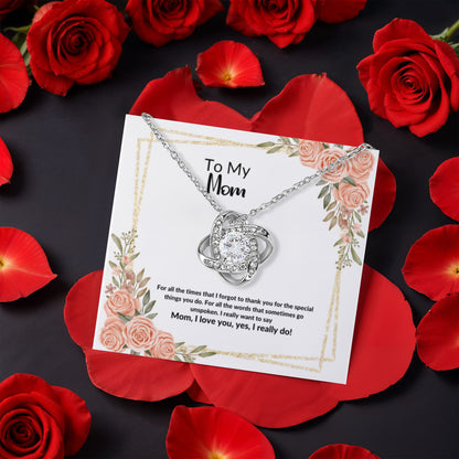 To My Mom - Love Knot Necklace