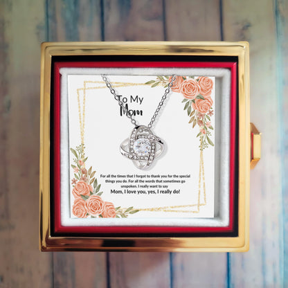 To My Mom - Love Knot Necklace