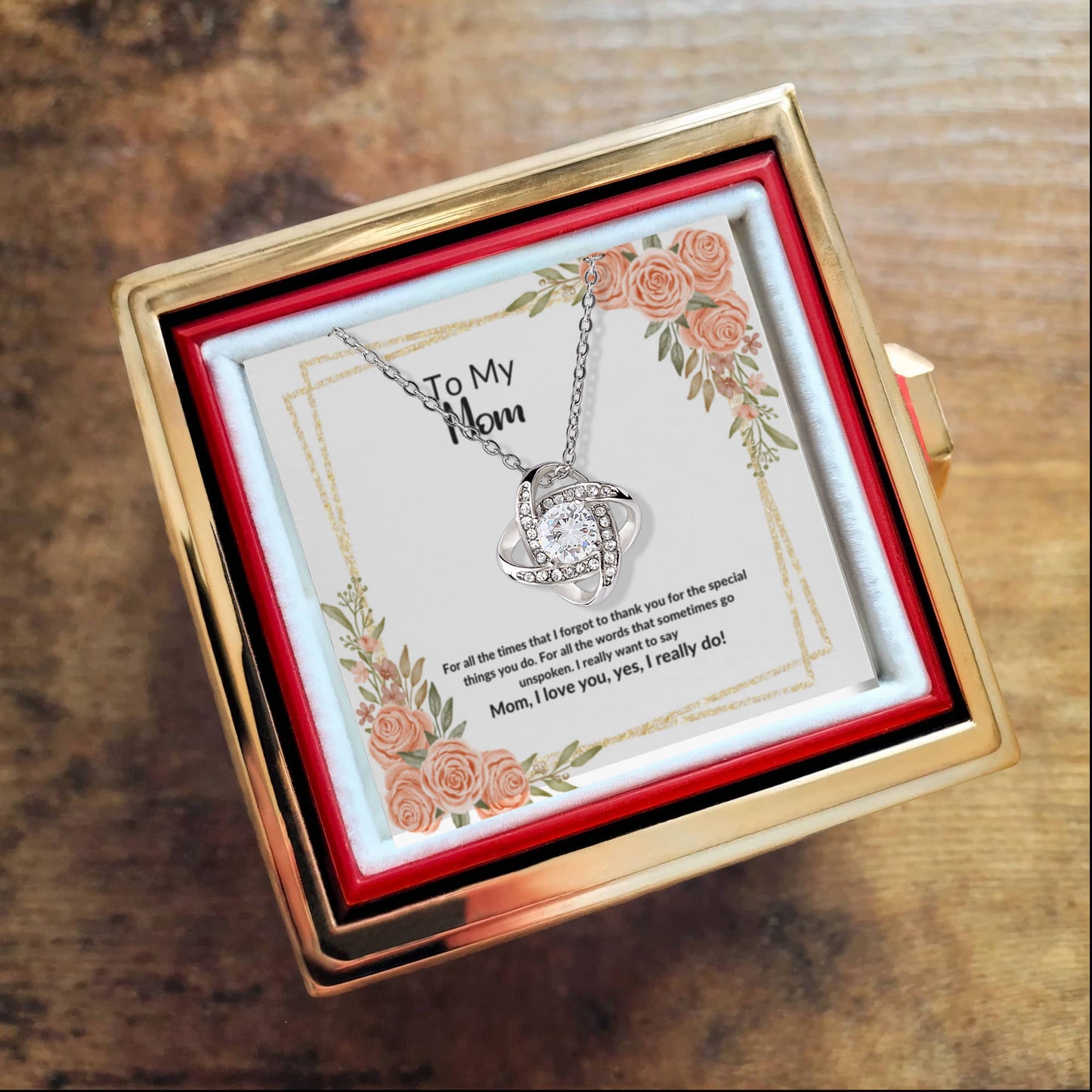 To My Mom - Love Knot Necklace