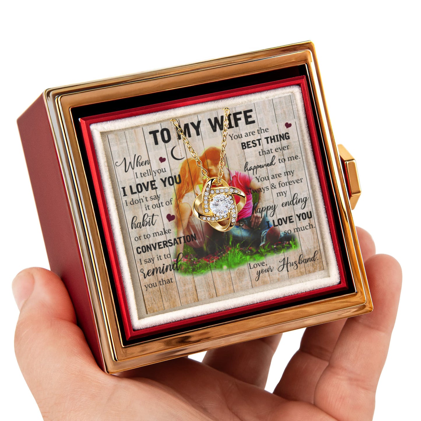 To my Wife - Rotating Rose Gift Box