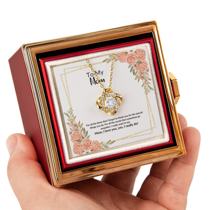 To My Mom - Love Knot Necklace