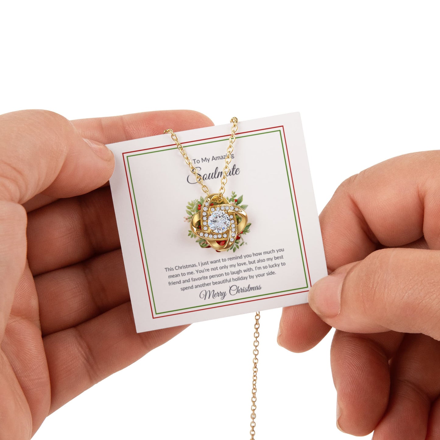 Christmas Gift for Her - Rose Gift Box with Necklace